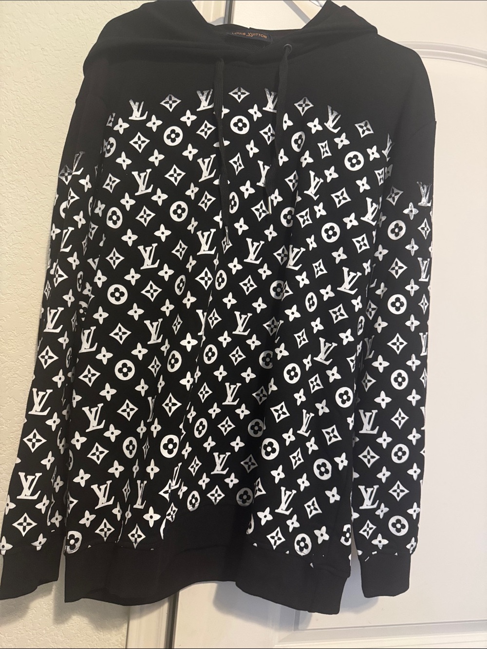 Black and White Monogram Print Skirt